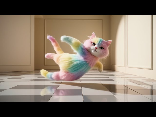 Rainbow Cat’s Cutest Dance Moves – Funny Cat Kitten Video Dancing Show LIVE