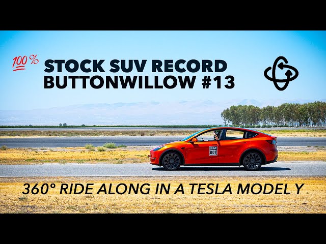 NEW UNMODIFIED SUV RECORD on Buttonwillow #13 | Tesla Model Y | 360° Ride Along