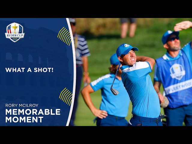 Rory McIlroy's Stunning Tee Shot to Win Match! | 2023 Ryder Cup