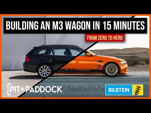 Building the Pit and Paddock x Bilstein E91 M3 GTS Tribute in 15 Minutes!