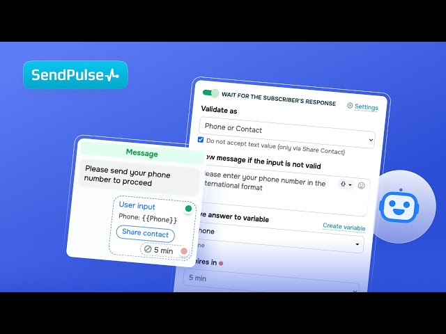 How to Save User Input to Chatbot Variables #SendPulse #Howto