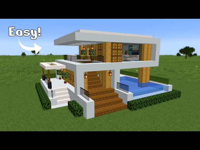 Minecraft: How to Build a Small Modern House Tutorial (Easy) #2