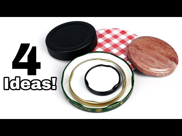 4 Ideas! Don't Throw Your Jar Lids Away! Look What I Did! ✅