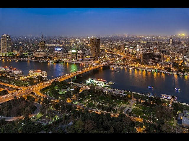 Cairo City & Nile River View from the Cairo Tower