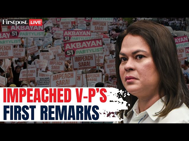 Sara Duterte Speech LIVE: Philippines Vice President Speaks Up After Impeachment | Protests | N18G