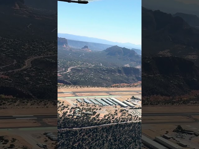 Approaching Sedona Airport (KSEZ), Left Downwind Runway 03 #sedona #aviation #pilot #cessna182