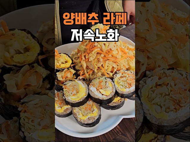 김밥에 양배추 샐러드를 넣으면 저속노화가 시작됩니다, 라페