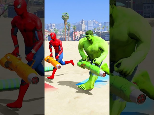 SPIDER-MAN AND HULK SAVES BABY #spiderman #gta5 #shorts