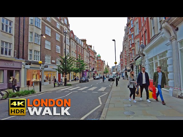 LONDON Walk 🇬🇧 - Posh inner-city hotspots: Marylebone High Street & St Christopher's Place