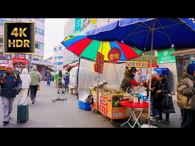 Seoul Snowy day -Walking from Namdaemun Market to Gwanghwamun | Korea | 4K HDR