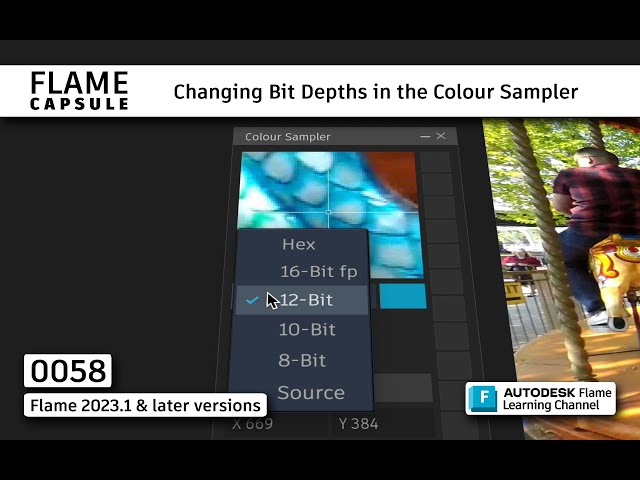 Flame Capsule 058 - Changing Bit Depths in the Colour Sampler - Flame 2023.1