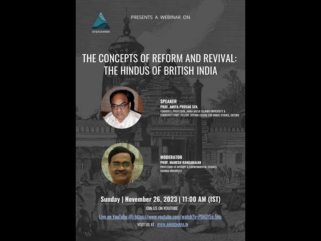 The Concepts of Reform and Revival: The Hindus of British India