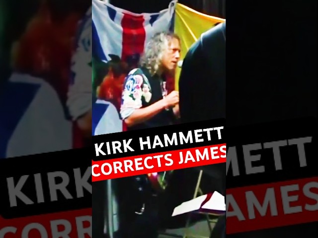 JAMES HETFIELD REACTION WHEN KIRK HAMMETT CORRECTS HIM #METALLICA #shorts