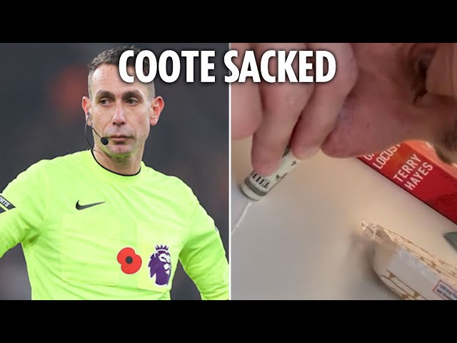 David Coote SACKED after scandal hit ref's rant about Jurgen Klopp & video snorting white powder