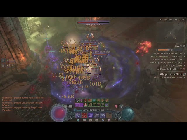 Diablo IV Season 7 Pit 147 Necro Blood Wave