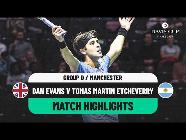 Dan Evans v Tomas Martin Etcheverry | Great Britain v Argentina Davis Cup 2024 Finals Group Stage