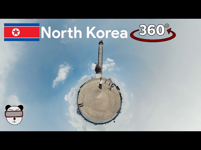 🇰🇵360° Inside North Korea: Juche Tower (주체사상탑) | Pyongyang, North Korea