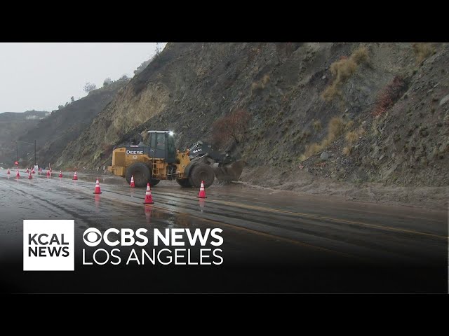 Brunt of heavy rain hits Pacific Palisades and Malibu area burn scars