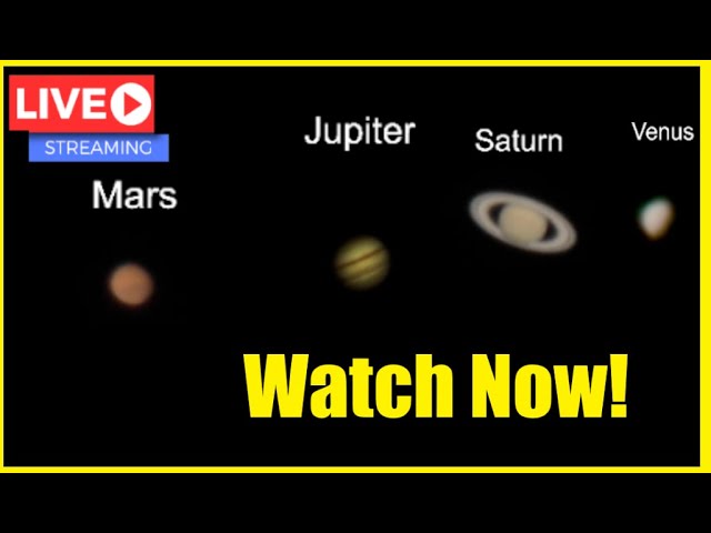 LIVE RARE planetary alignment Mars, Jupiter, Saturn, Uranus, Neptune, Mercury and Venus 2/27/2025