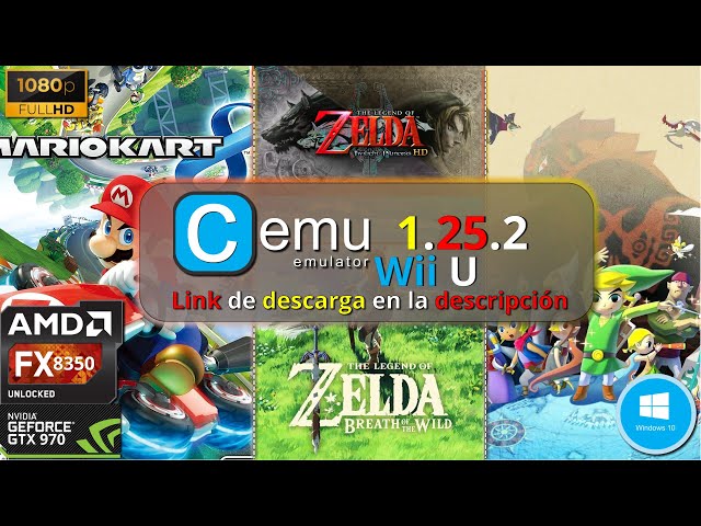 Cemu 1.25.2 + hook + cache Download (Test en 4 juegos)