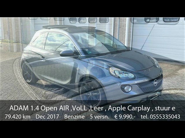 Opel ADAM 1.4 Open AIR ,VoLL ,Leer , Apple Carplay , stuur en stoel verwarming