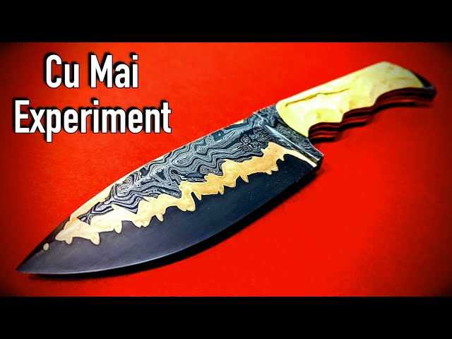 Forging a Copper Damascus Cu Mai Knife