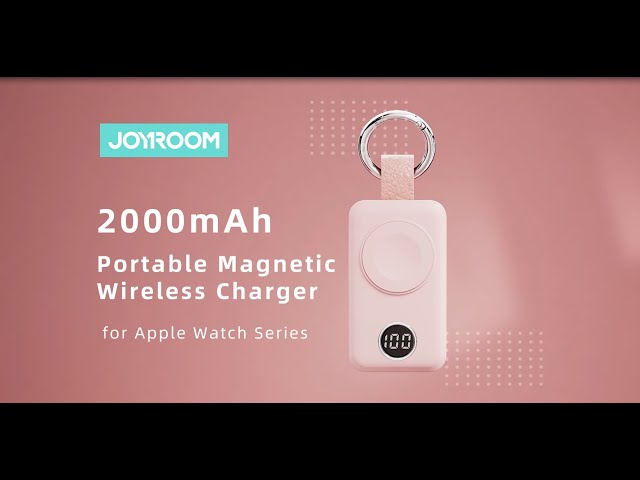 JOYROOM JR-WQW01 2000mAh Magnetic Wireless Charger for Apple Watch Pink