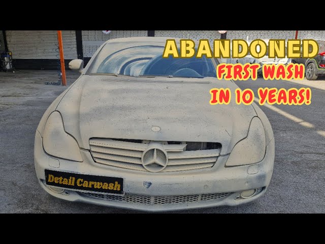 First wash in 10 years: ABANDONED Mercedes CLS350|barn find #firstwash #barnfind