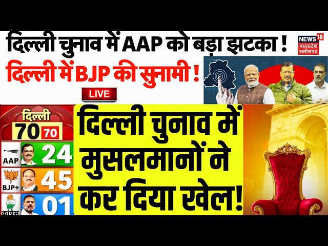 Delhi Chunav Exit Poll 2025 Live : दिल्ली में मुस्लिमों ने किया खेल ! | AAP | BJP | Arvind Kejriwal