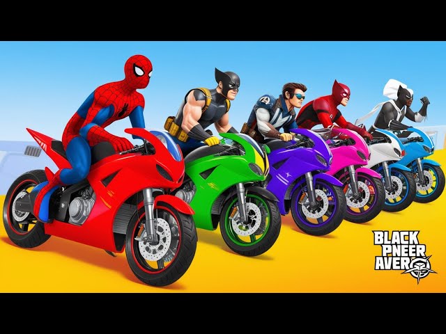 GTA 5 Crazy Ragdolls | Spiderman by Quad Bike On Rainbow Spiders Bridge (Spider Shark Jumps)