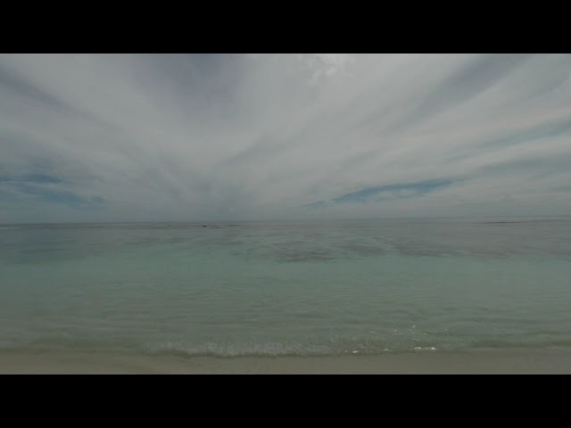 VR180 Video: Sunny Beach on Dhigurah Island Maldives for Relaxing, Yoga, Tranquility VR 3D Video