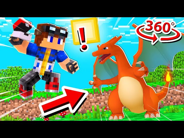 360° POKEMON and THE MISSING Charizard! - 360° Minecraft Video