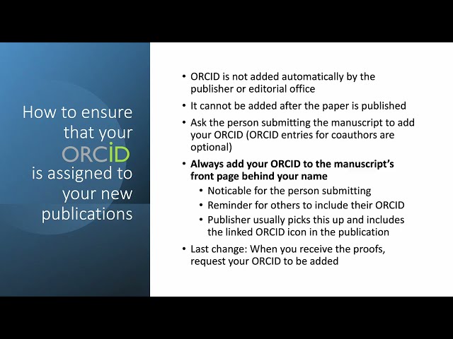 Why should I care and really need to get an ORCID ?