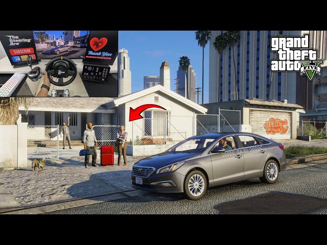 GTA 5 - Uber Driver Realistic Steering Wheel Gameplay | Thrustmaster TX