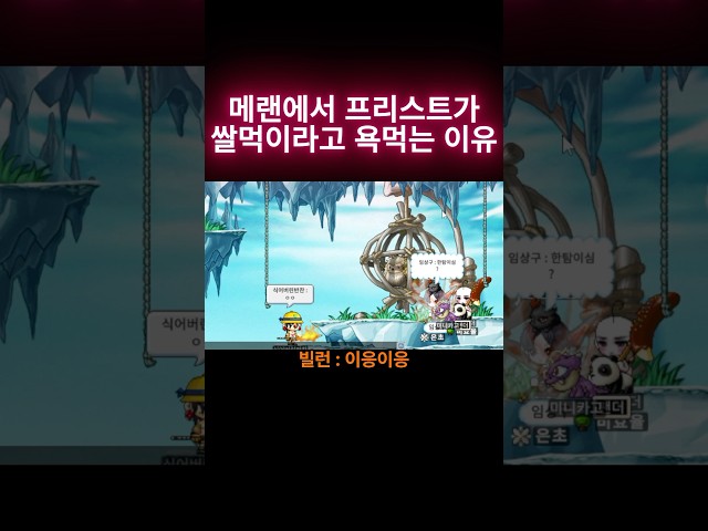 메랜에서 프리스트가 쌀먹이라고 욕먹는 이유 #메이플스토리 #메이플랜드