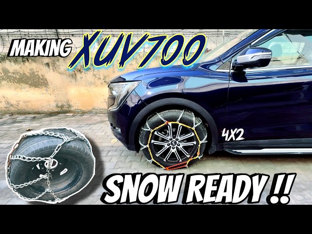 Snow Chains installed in XUV700 | Apni XUV is now Ready for Snow ❄️  !!