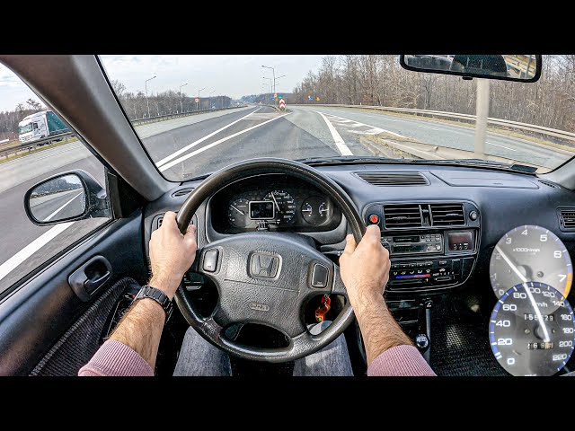 1997 Honda Civic (1.4 i 90 HP) | 0-100 | POV Test Drive #733 Joe Black