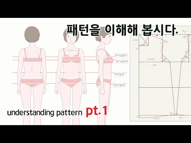 옷만들기 초심자를 위한 패턴이론과 옷만드는 과정 how to make a pattern 3 minutes explanation Eng sub. for beginners pt.1