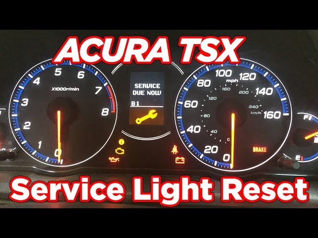 How to Reset Oil Service Maintenance Dash Light - Acura TSX 2006-2014