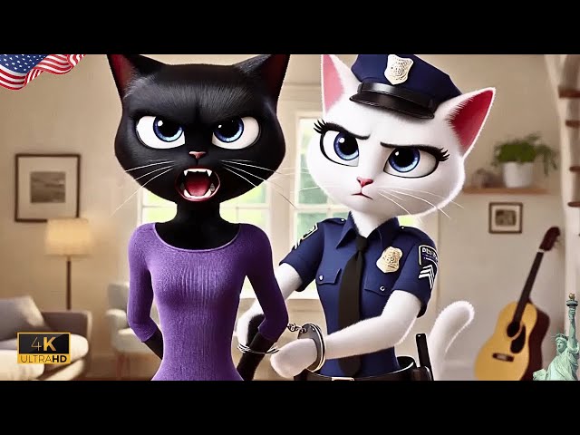 Kitten Becomes a Cop😻Revenge on Stepmother | Los Angeles | California #aicatstories #catlover #aicat