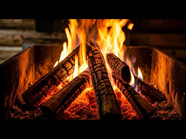 Cozy Crackling Fireplace 🔥 Relaxing Sounds for Sleep & Comfort