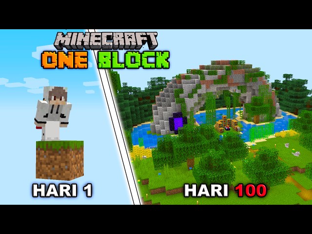 100 Hari Di Minecraft Namun One Block