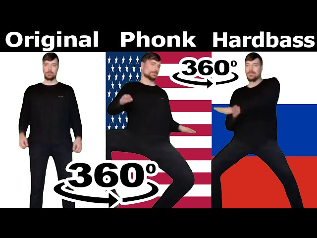 Mr Beast Rizz (Original vs Phonk vs Hardbass Versions) 360º