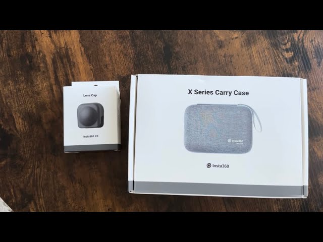 Insta 360 x series carry case and x3 lens cap unboxing!