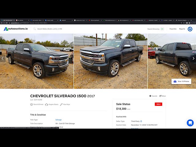 Copart Auction Results 11-23-2020 + Severe Prior Damage 2017 Chevy 1500 Z71!!!