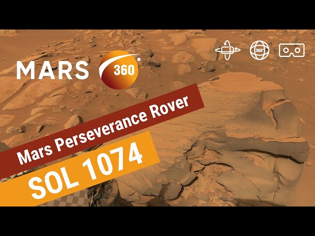 Mars 360: NASA's Mars Perseverance Rover - Sol 1074 (360video 8K)