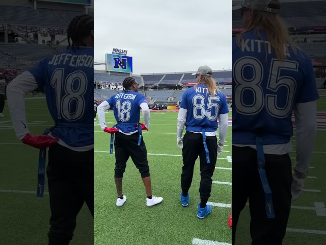 Justin Jefferson & George Kittle at Pro Bowl 🤝