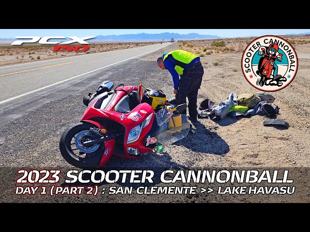 Scooter Cannonball 2023 // Day 1 (Pt 2): Joshua Tree, CA to Lake Havasu, AZ