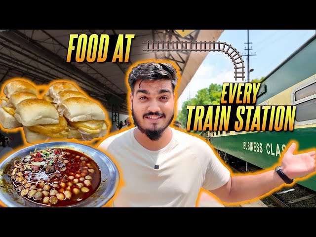 Trying FOOD at EVERY TRAIN STATION 🇵🇰 !! | Train Kitchen & Business Class !