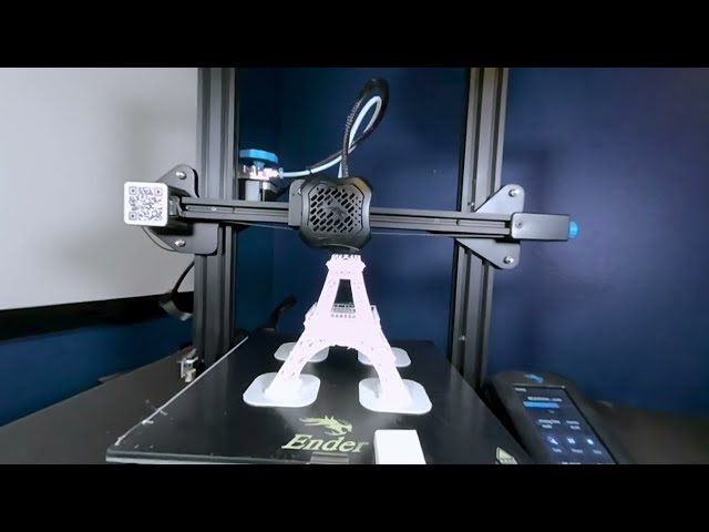 Eiffel Tower time-lapse 3d print in virtual reality